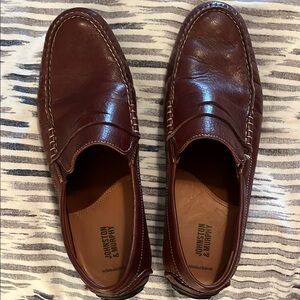 Johnston & Murphy Brown Leather Loafers Slip-On Classic